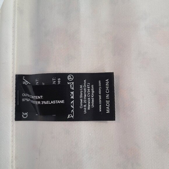 Corset Story Bustier Top Foral Hook Front Tie Back UK 24 US 20 NEW Coquette - Picture 10 of 11